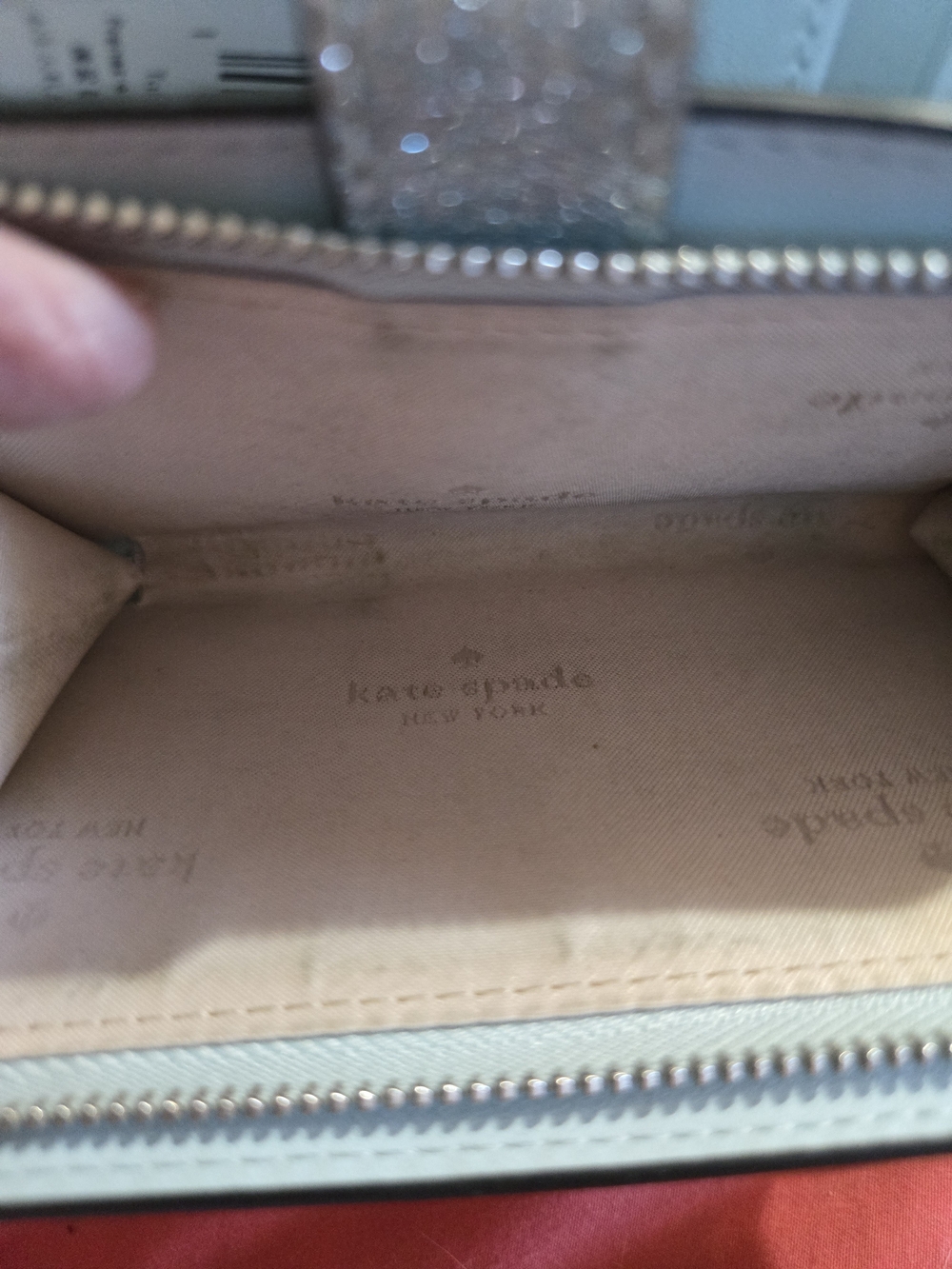 kate spade Glitter Fold Wallet in Sparkling Blue - Picture 6 of 9
